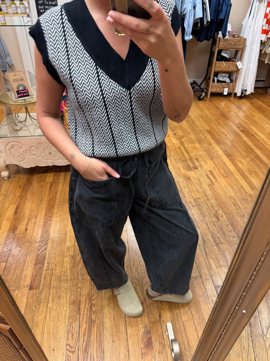 Black Baggy Utility Jeans