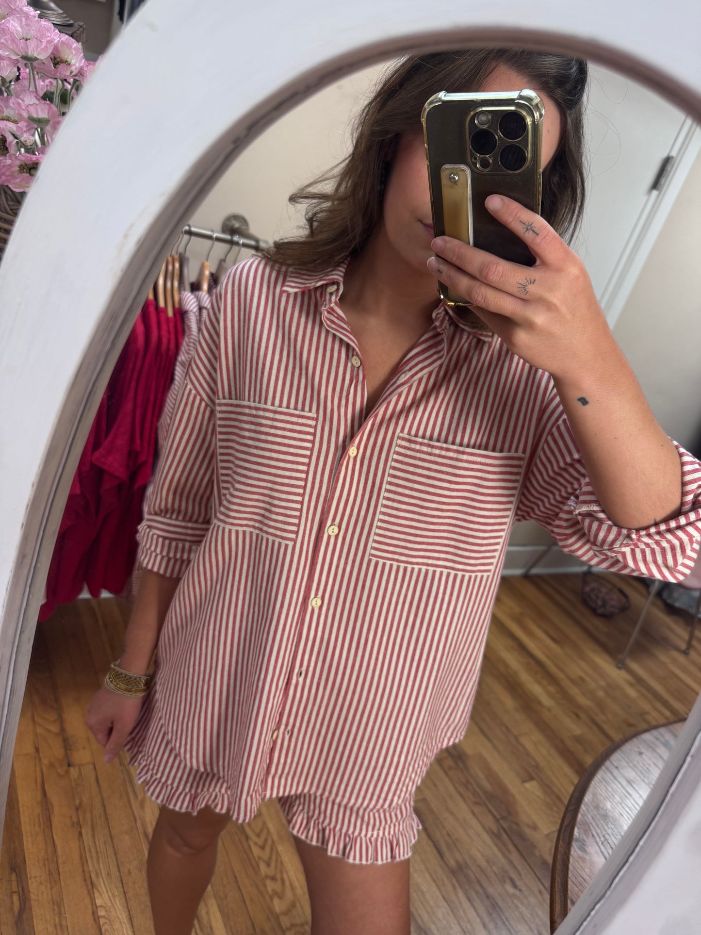 Cotton Striped Blouse
