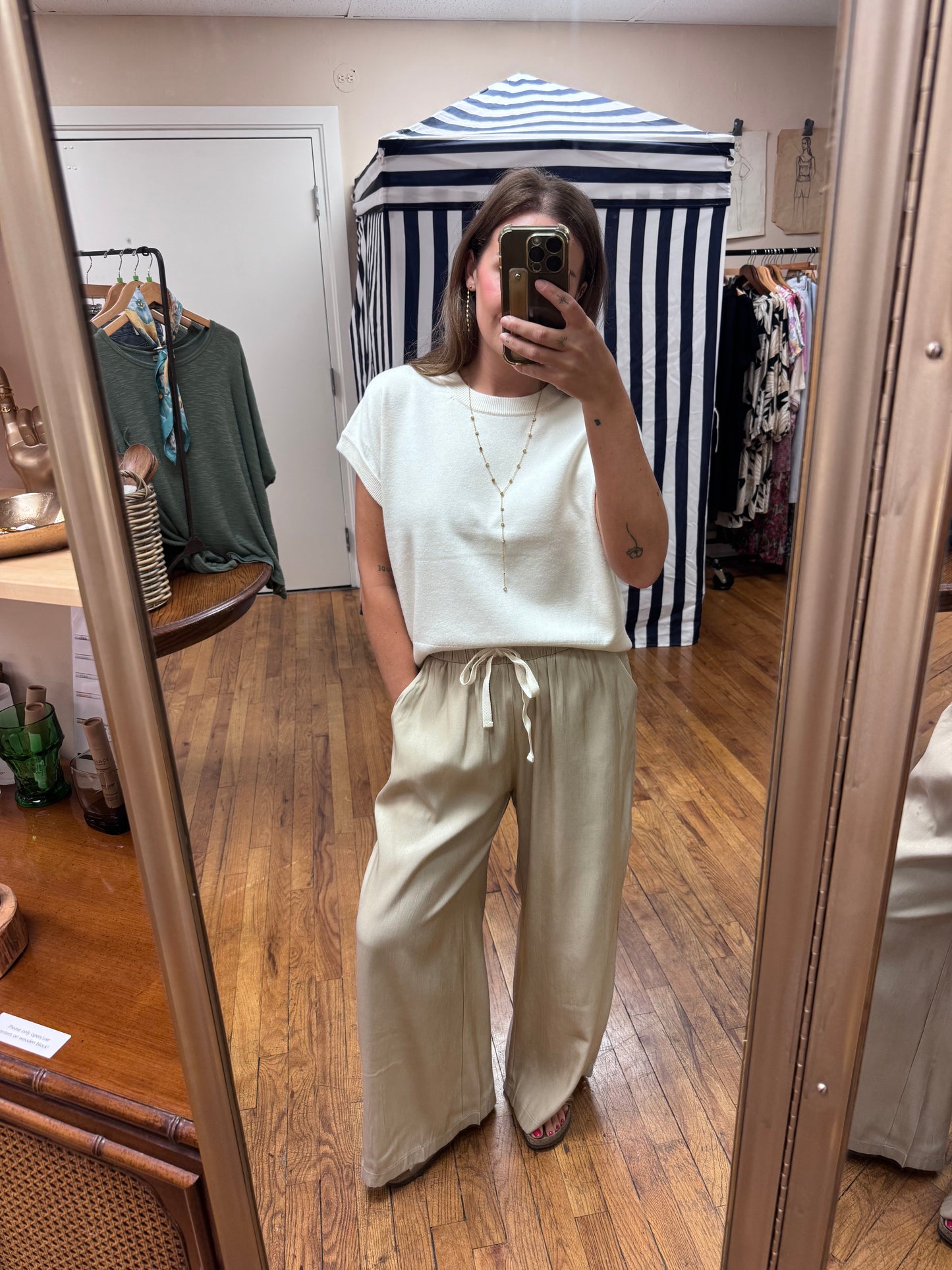 Taupe Flowy Pants