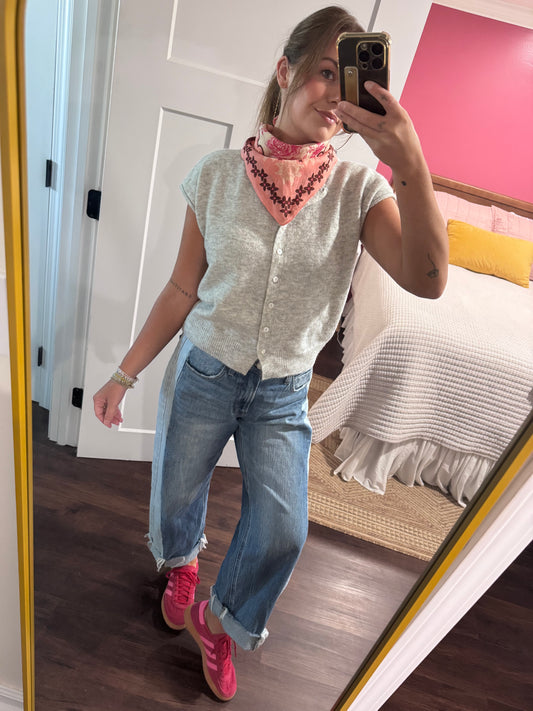 Two Tone Barrel Jeans