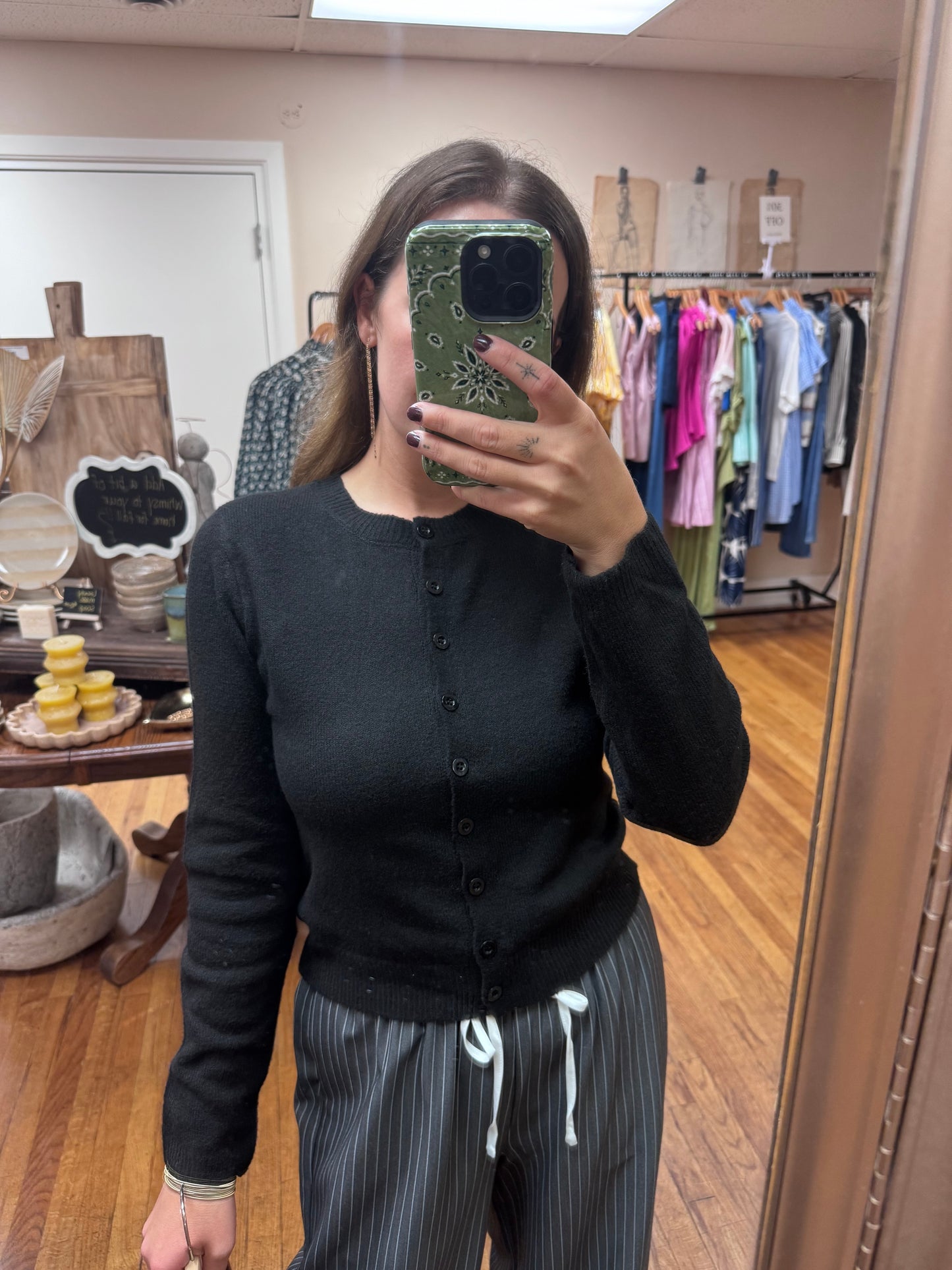 Buttoned Black Cardigan