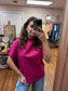 Magenta Bat Wing Top