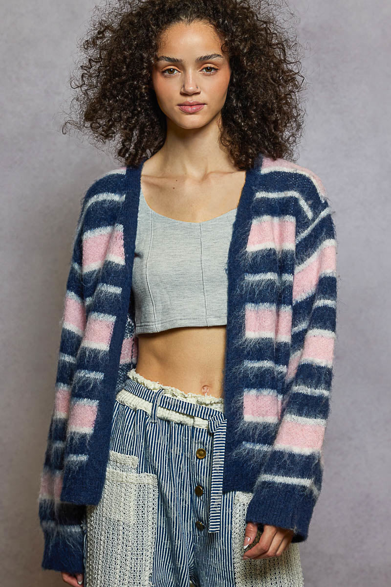 Indigo Textured Cardigan