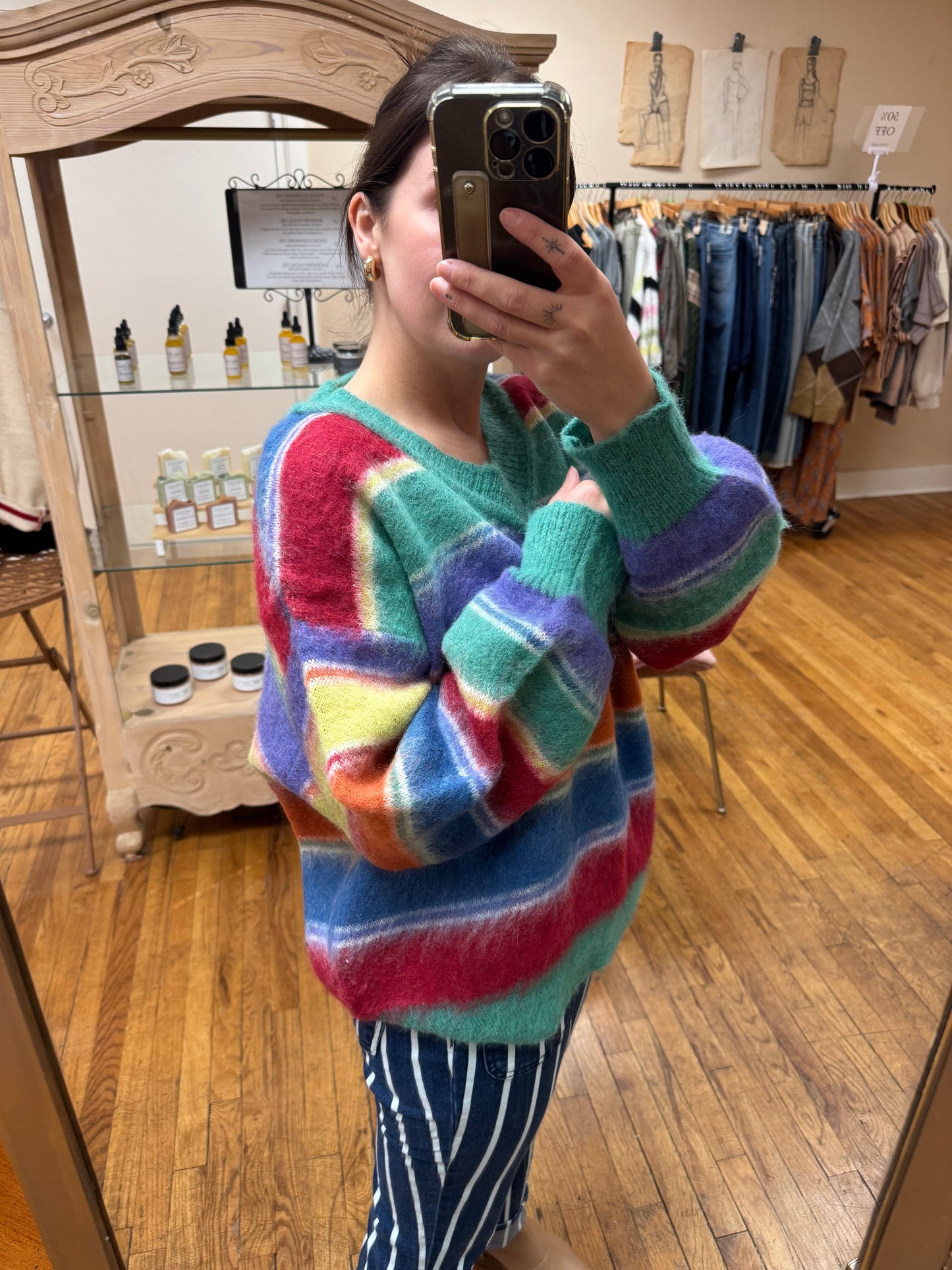 Rainbow Retro Sweater