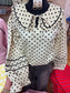 Ivory Polka Dot Blouse