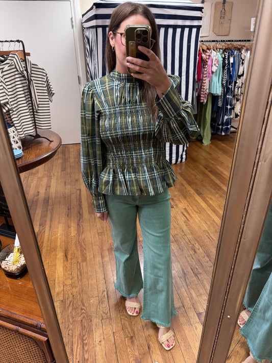 Washed Green Pants