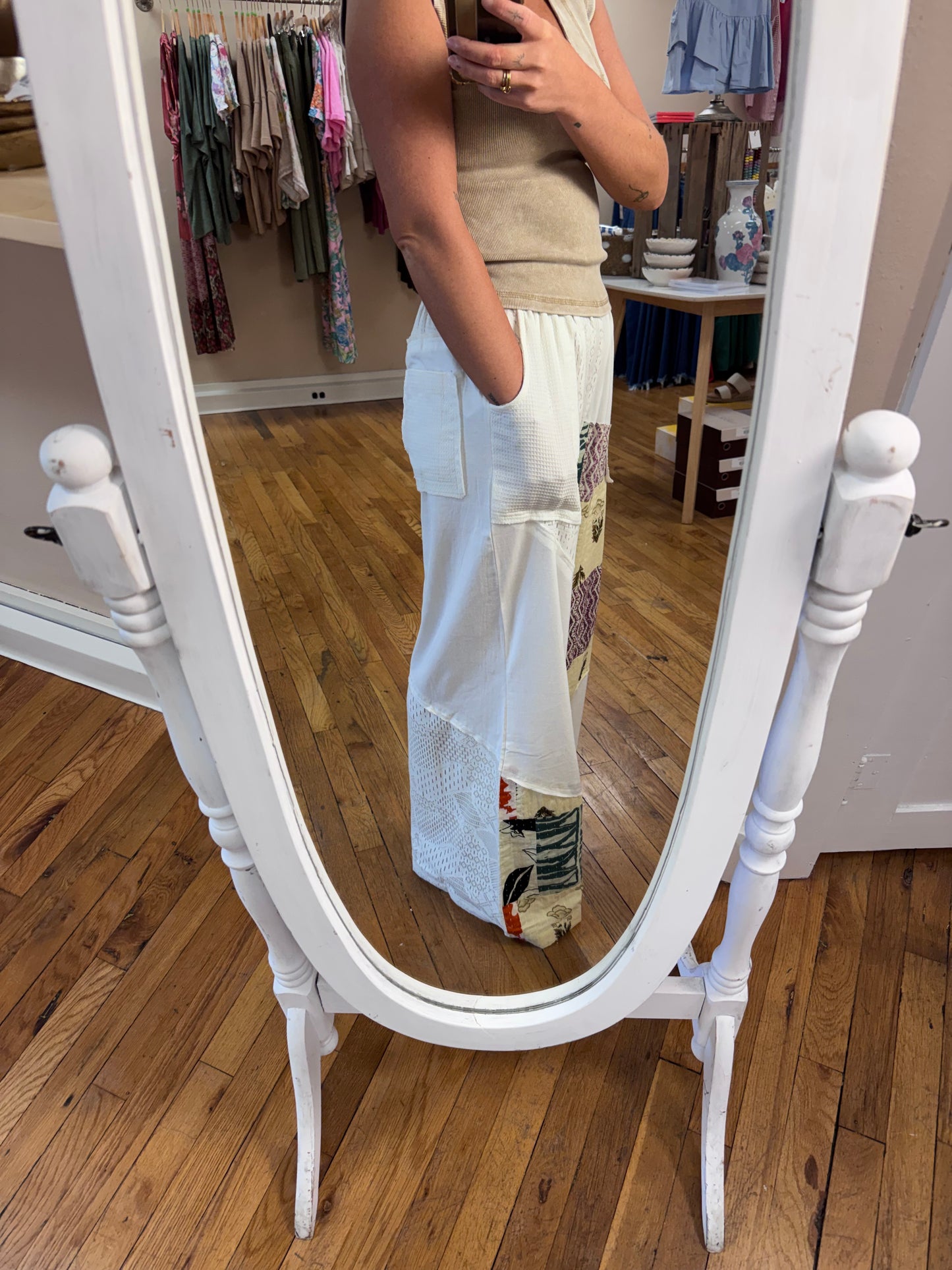 Patched Boho Pants