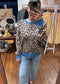Leopard Contrast Cardigan