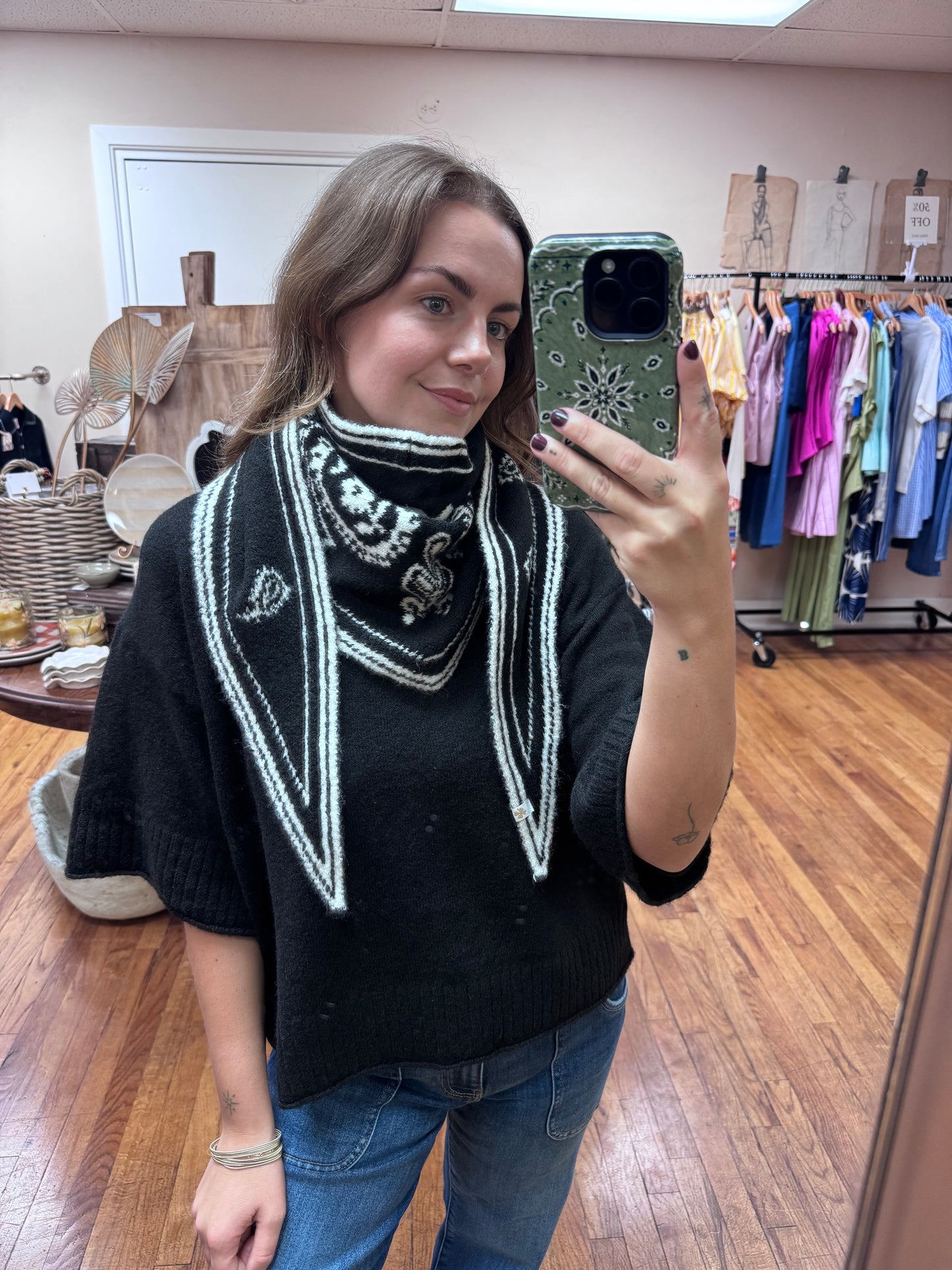 Black Bandana Scarf