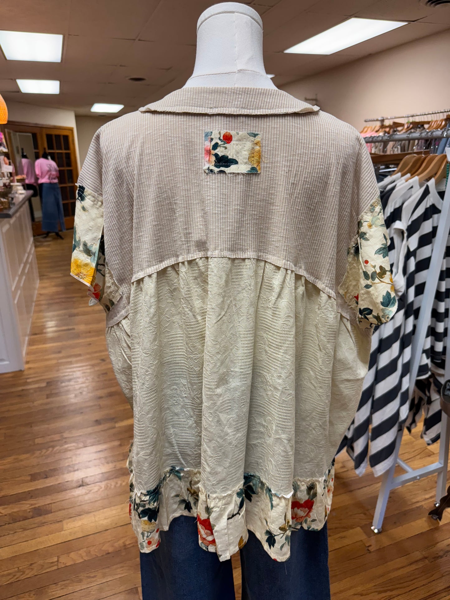 Almond Floral Top