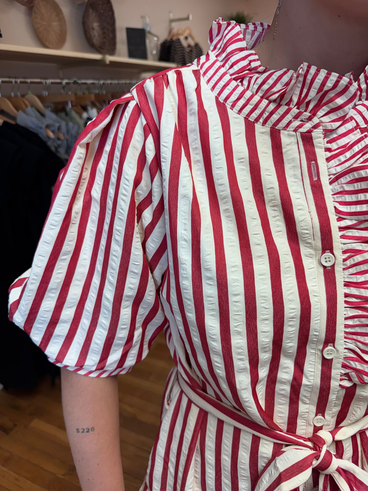 Berry Striped Dress