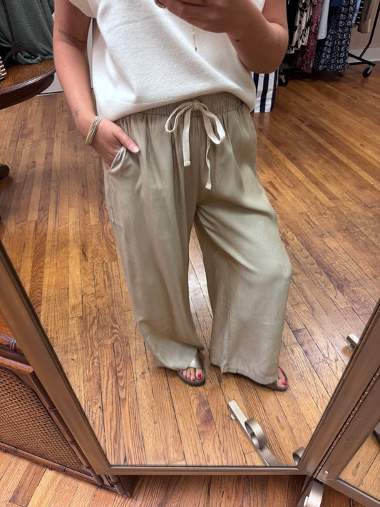 Taupe Flowy Pants