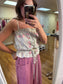 Taupe Embroidered Tank