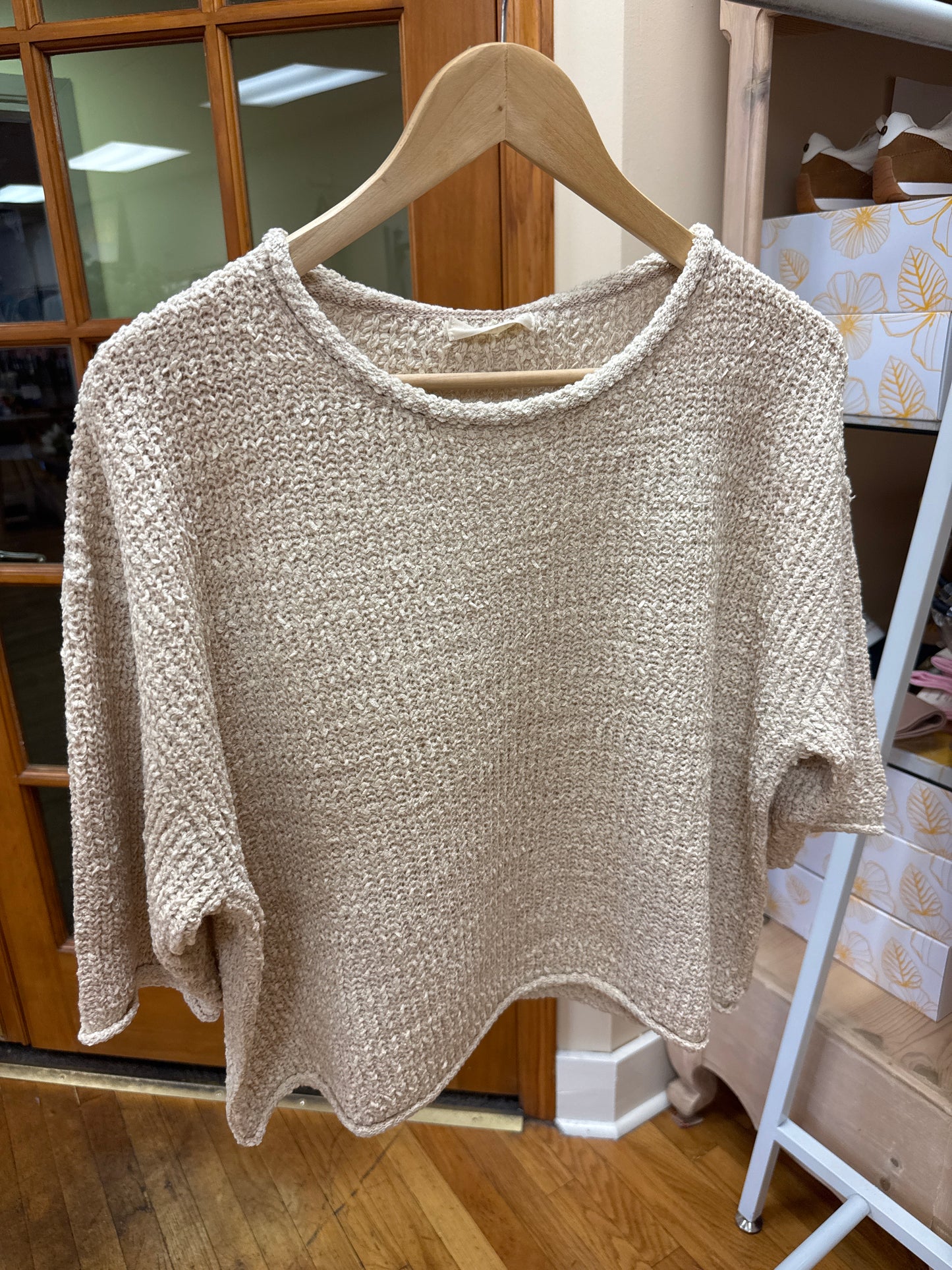 Oatmeal Summer Knit Top
