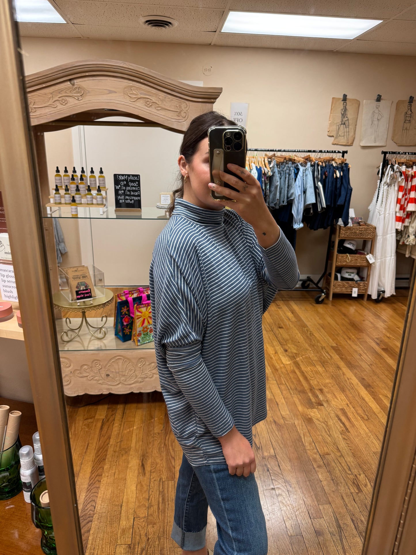 Dusty Blue Knit Top