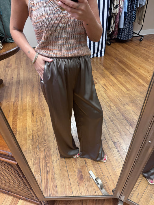 Stone Satin Pants