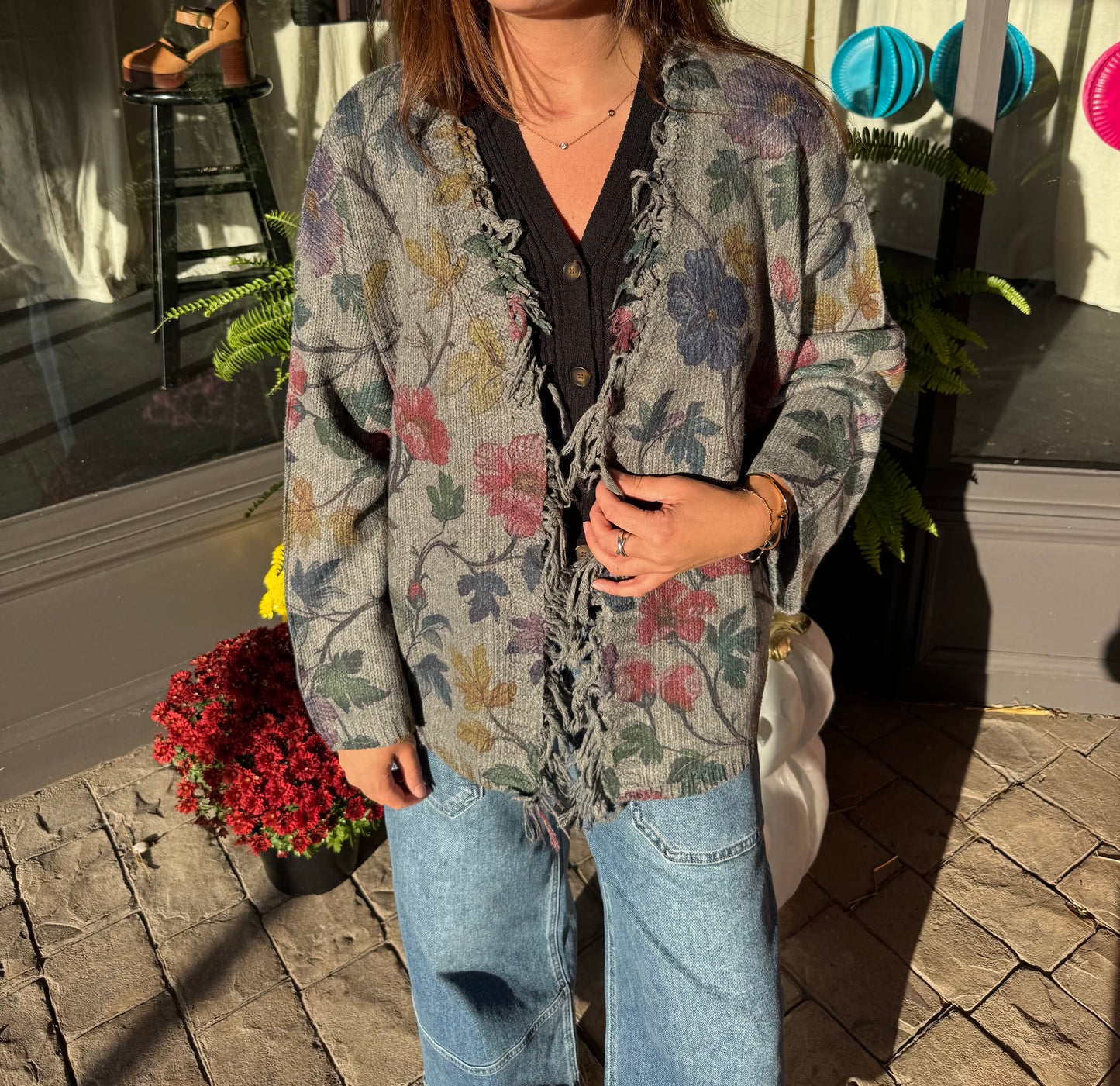 Autumnal Floral Cardigan