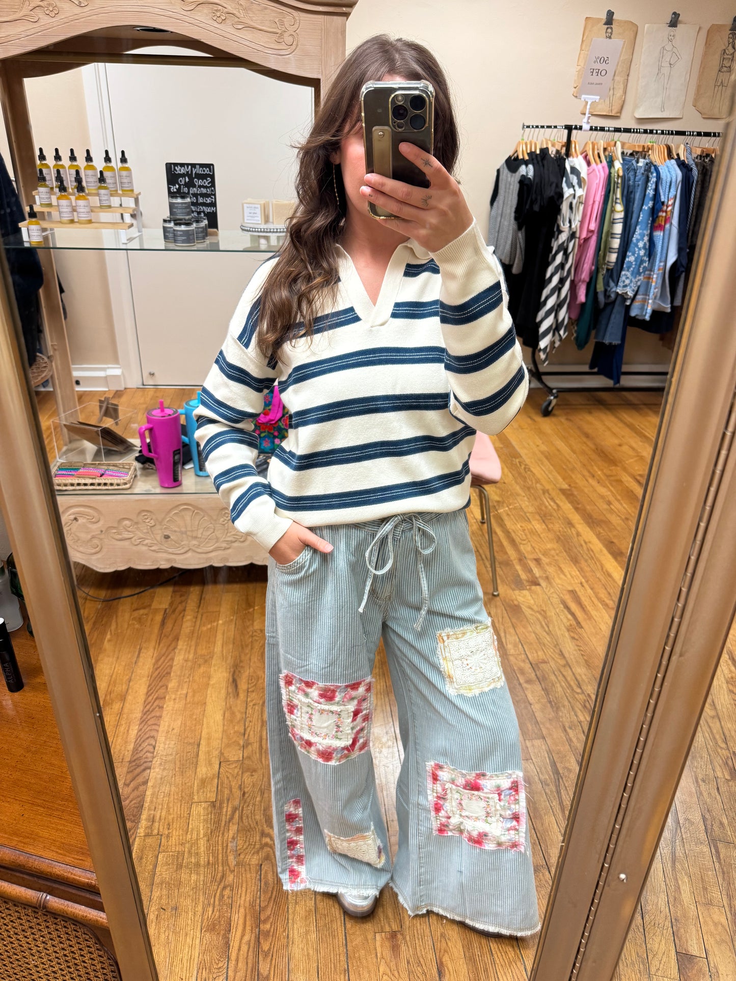 Polo Stripe Pullover Sweater