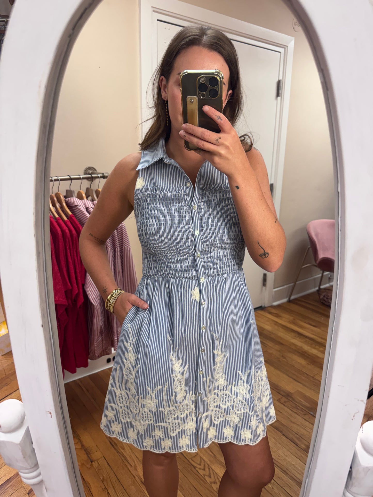 Daisy Smocked Mini Dress