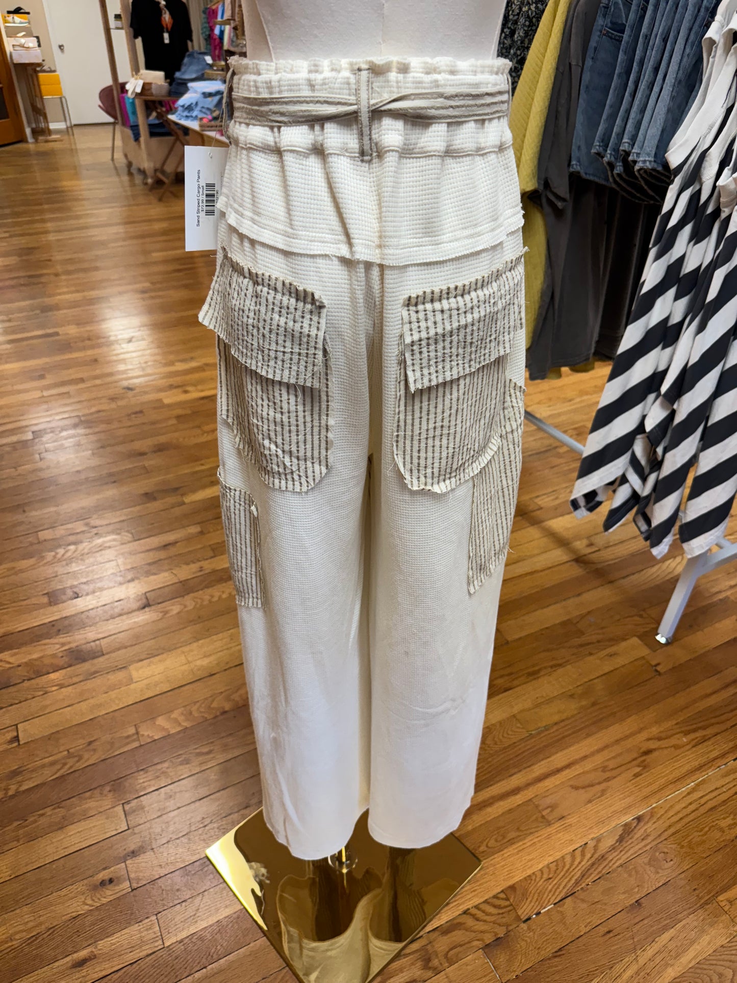 Sand Striped Cargo Pants