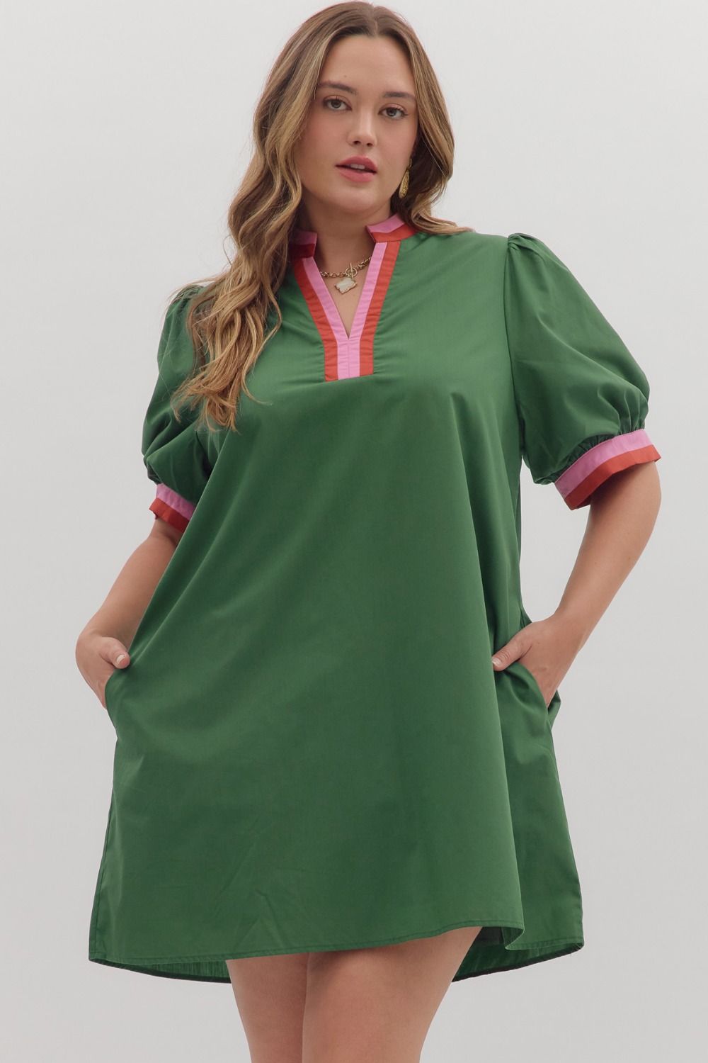 Puff Sleeve Mini Dress