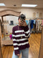 Berry Striped Sweater