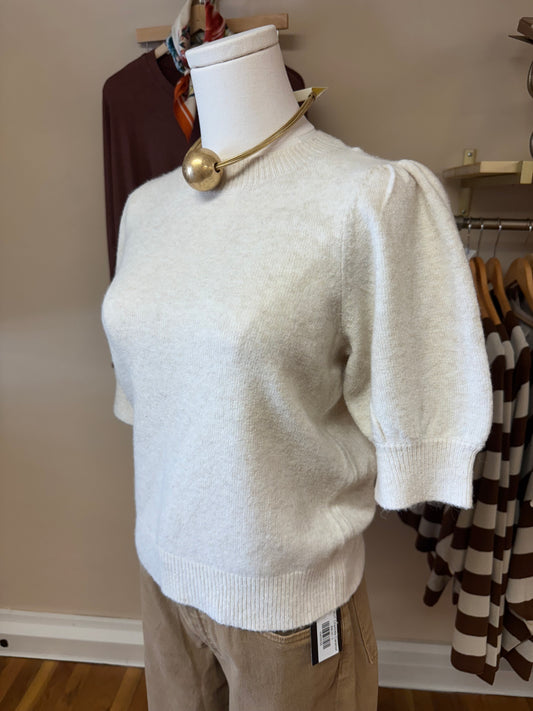 Cream Short Sleeve Pullover