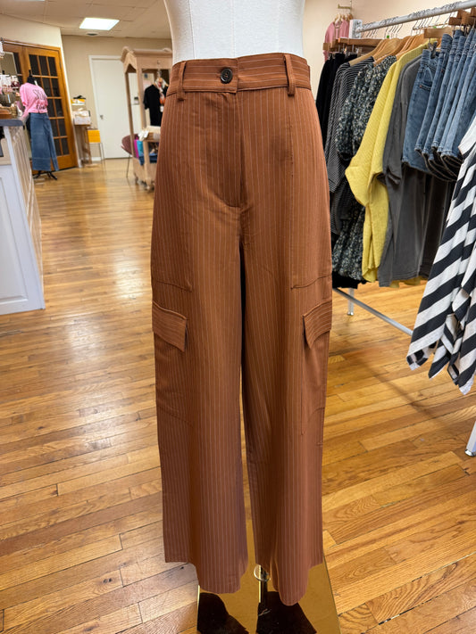 Tuscan Tan Pinstripe Pants