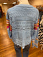 Scalloped Edge Colorful Cardigan