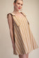 Taupe Striped Mini Dress