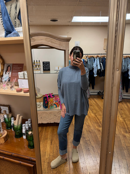 Dusty Blue Knit Top