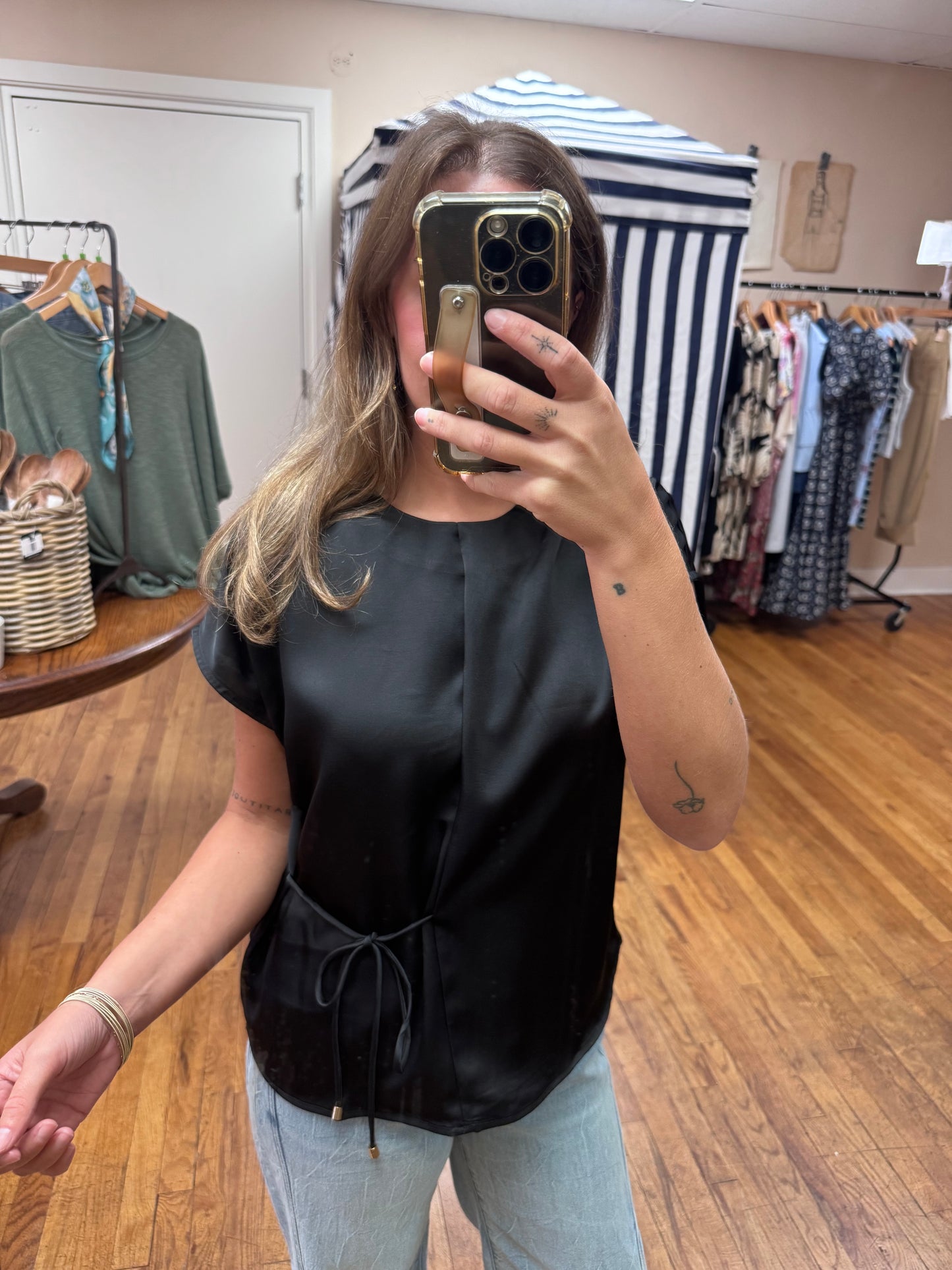 Silky Tied Top