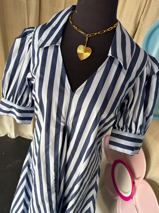 Erin Striped Midi Dress