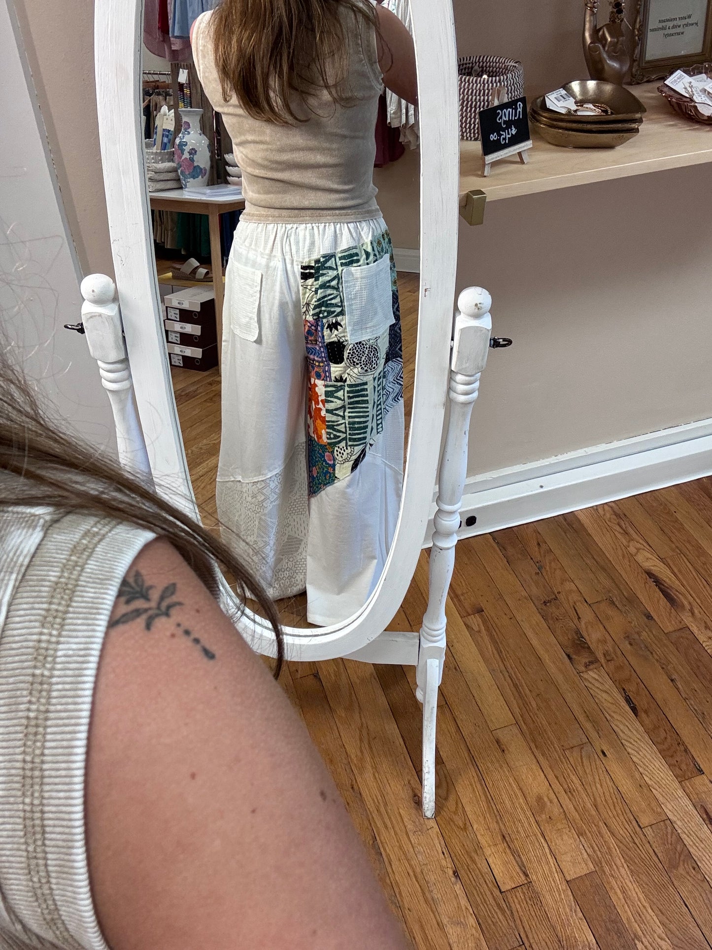 Patched Boho Pants