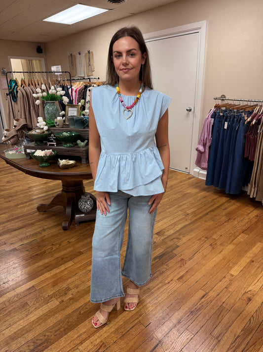 Ruffled Peplum Blouse