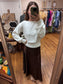Chocolate Brown Midi Skirt
