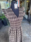 Plaid Flutter Sleeve Dress