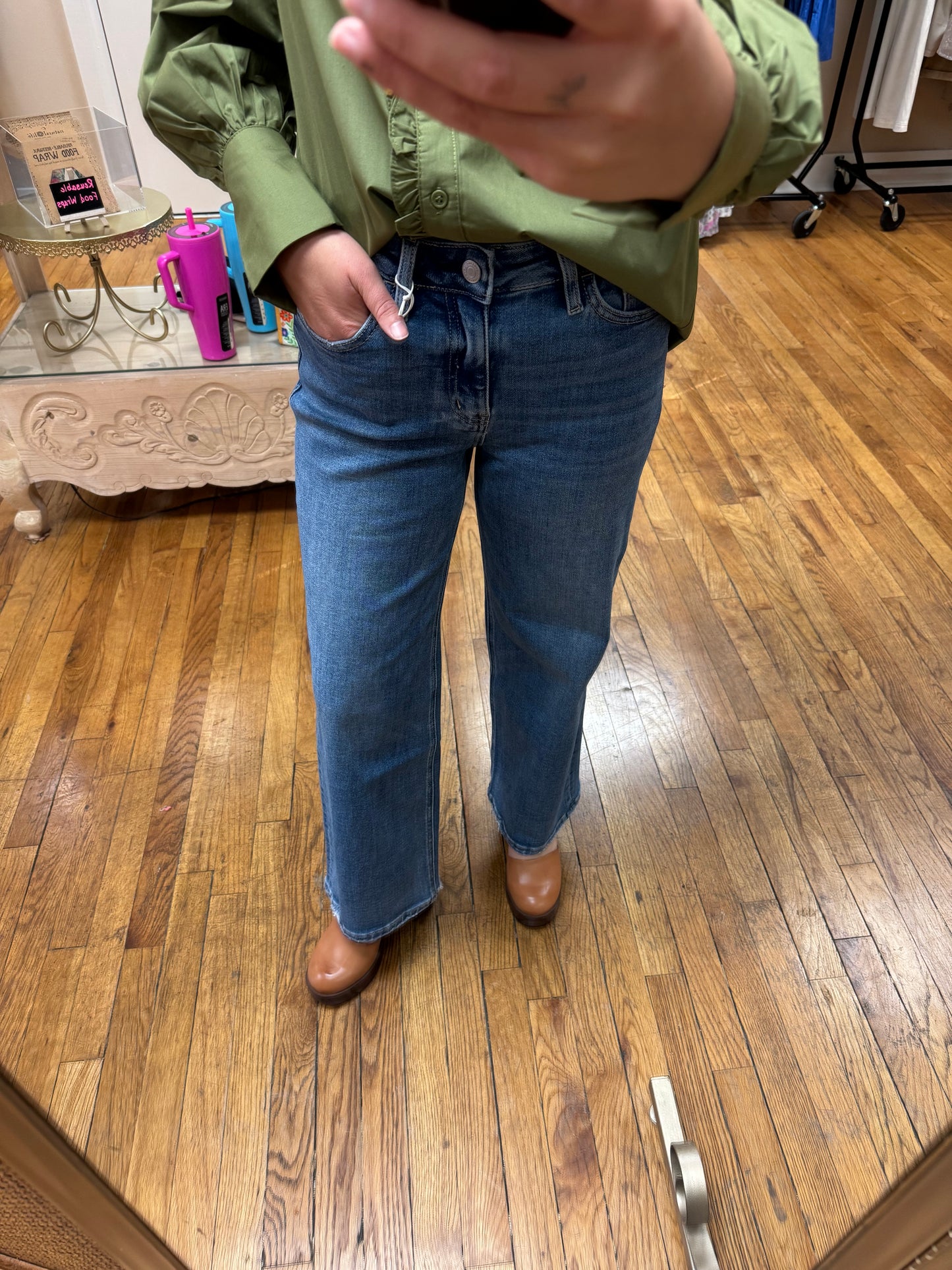 Celia Cropped Wide Leg Jeans