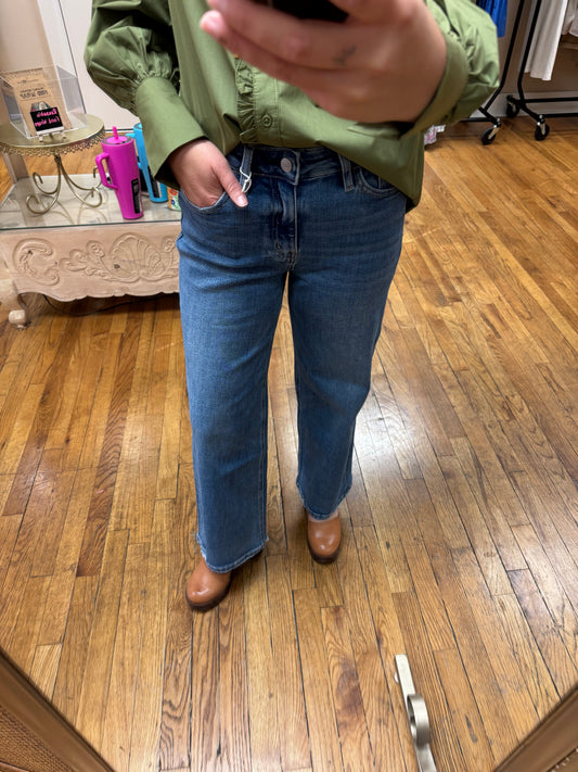 Celia Cropped Wide Leg Jeans