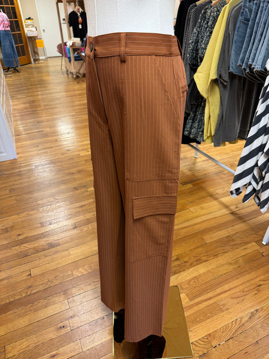 Tuscan Tan Pinstripe Pants