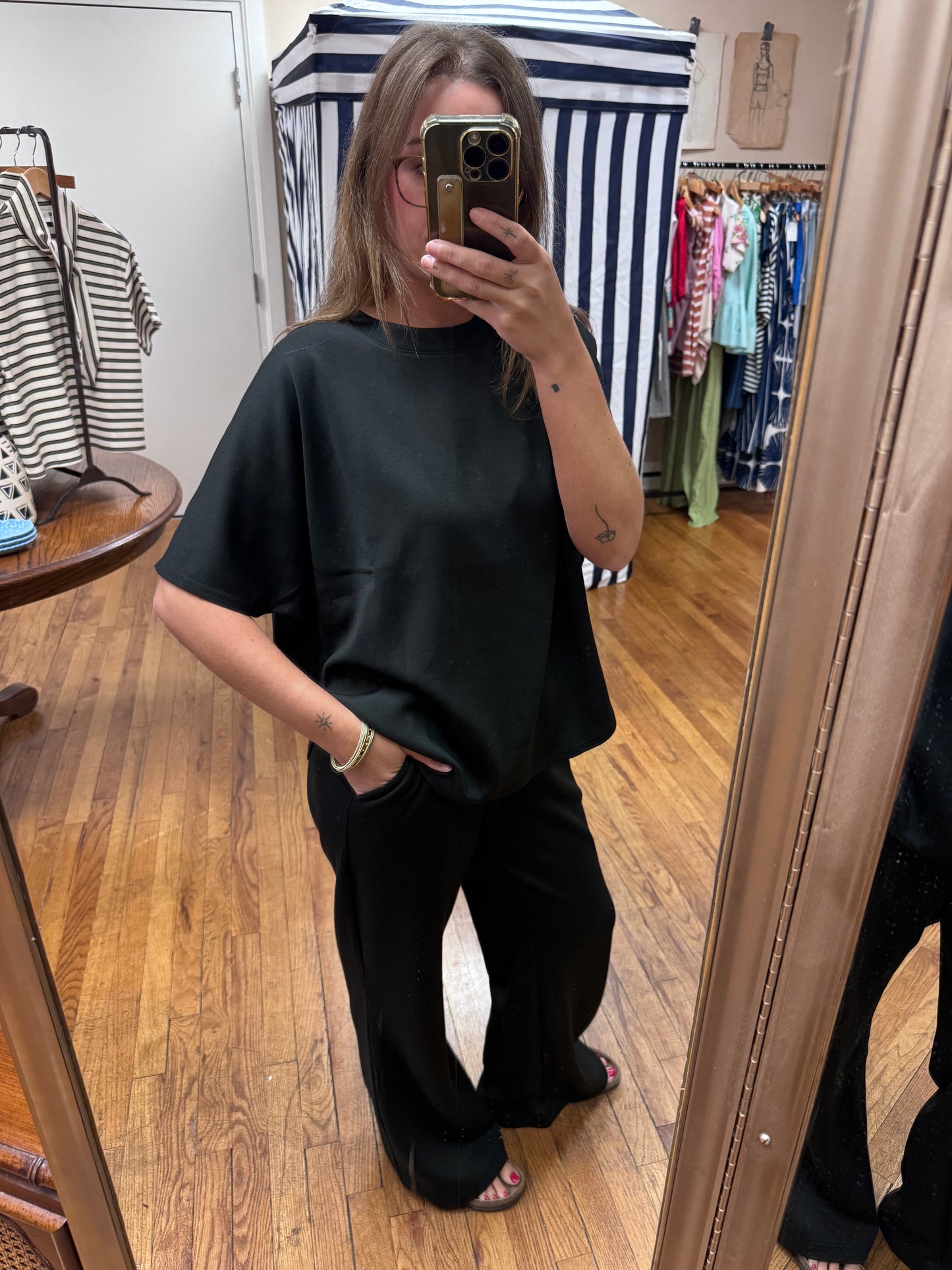 Black Knit Outfit Set