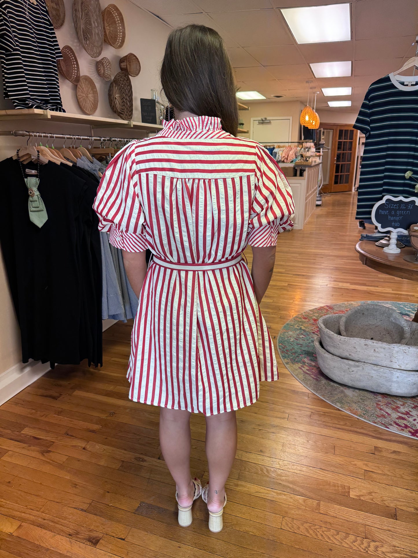 Berry Striped Dress