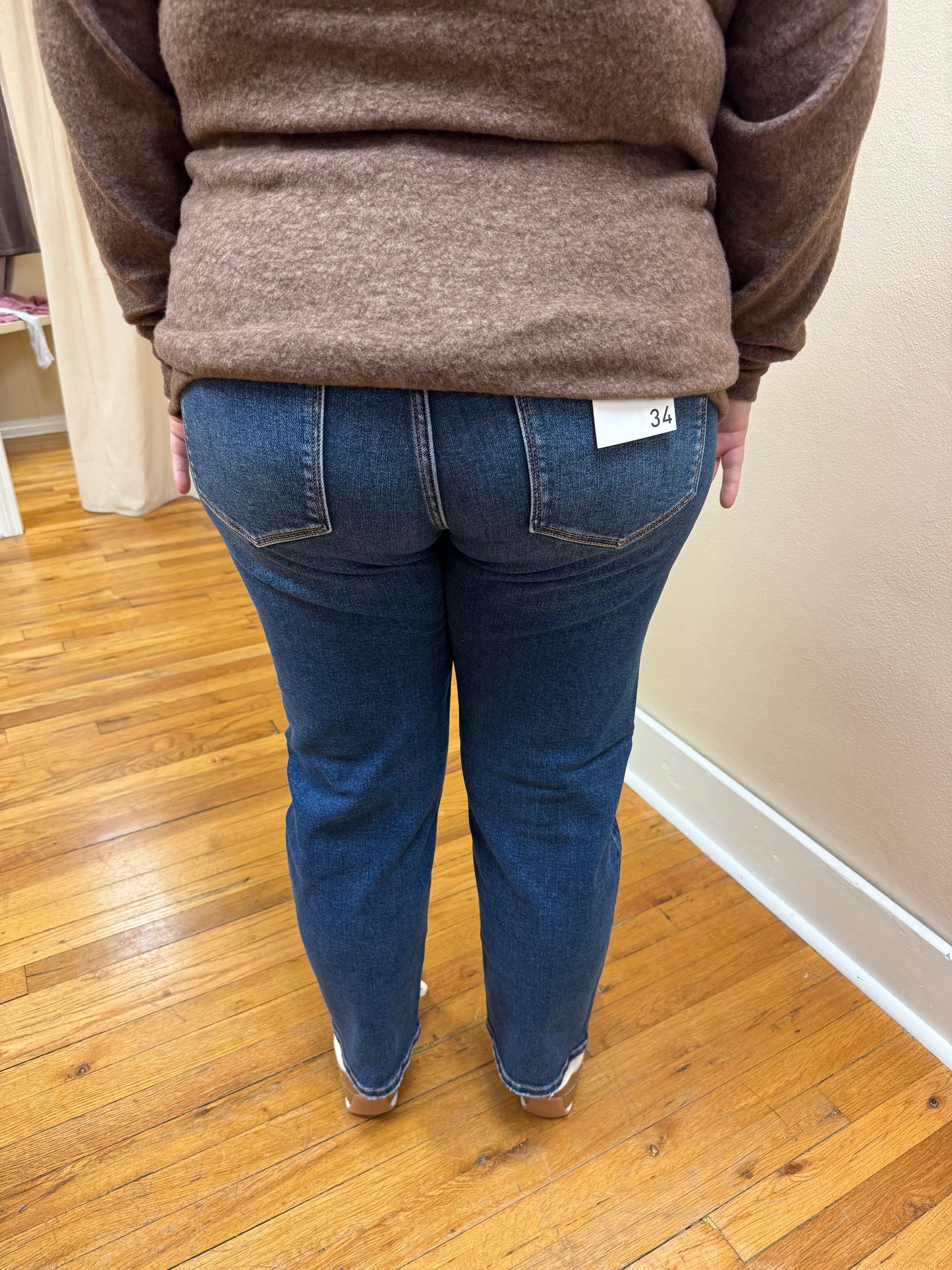 Plus Cropped Straight Leg Jeans