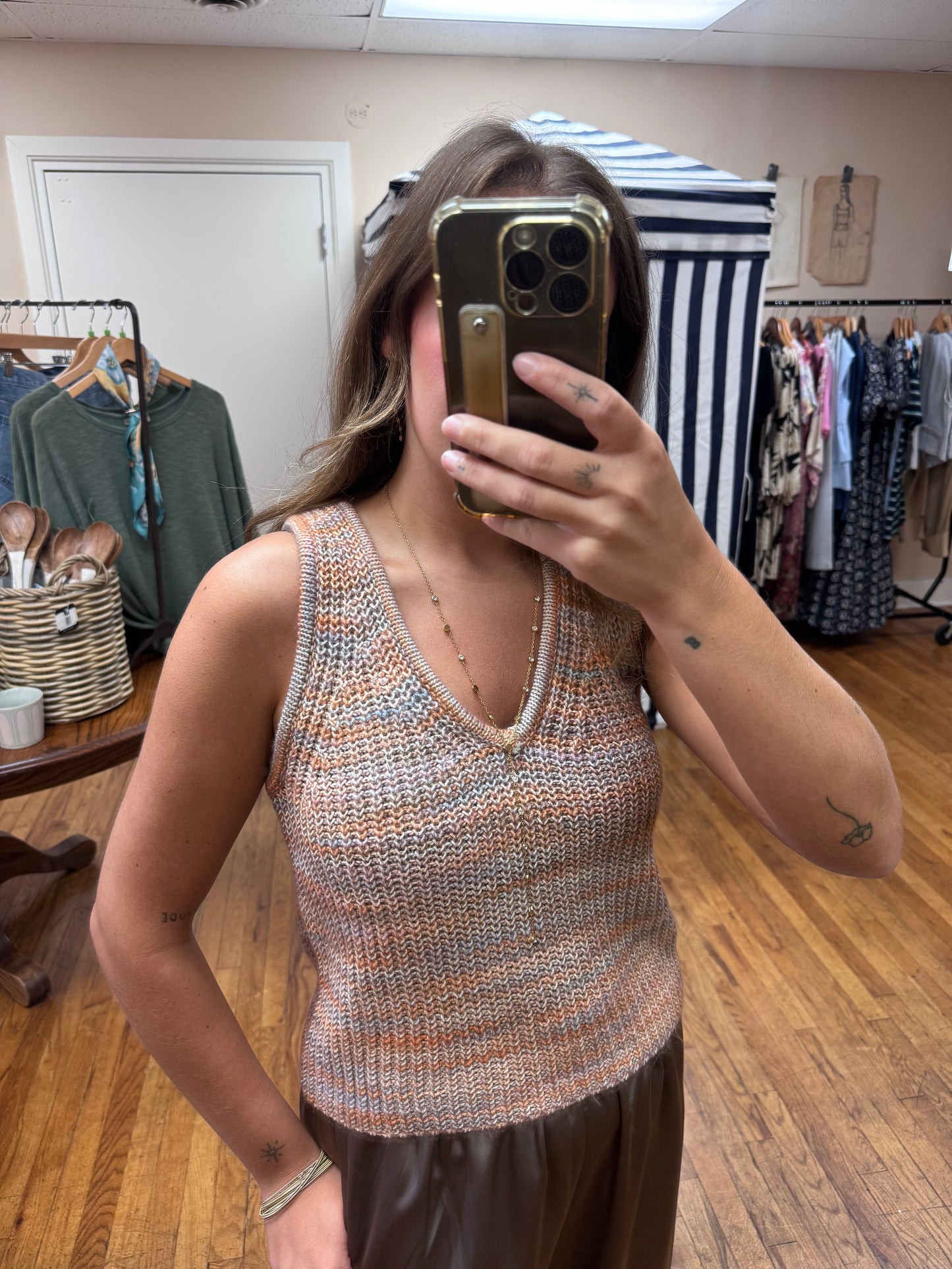 Multicolored Knit Tank