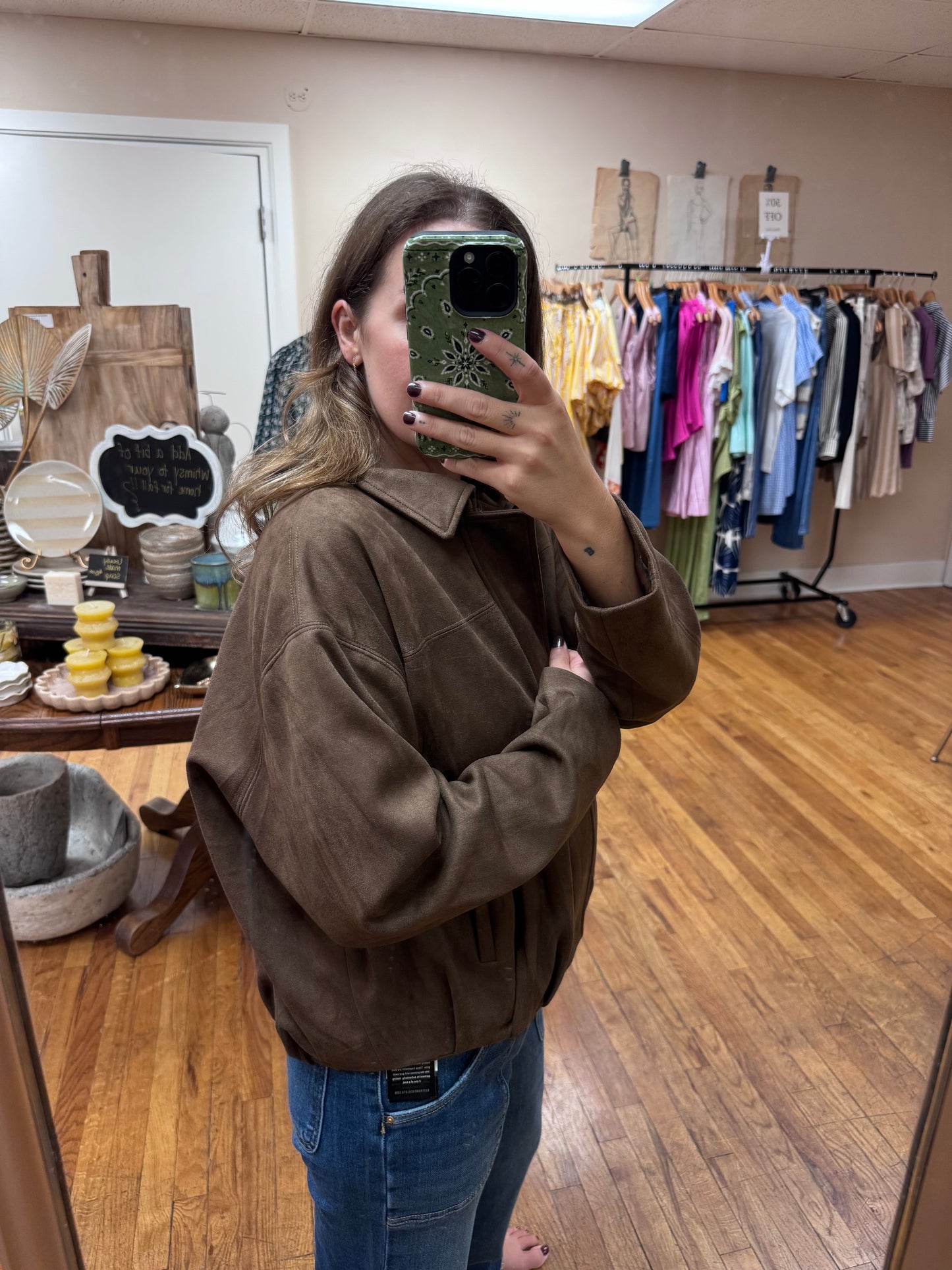 Chocolate Bubble Hem Jacket