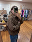 Chocolate Bubble Hem Jacket
