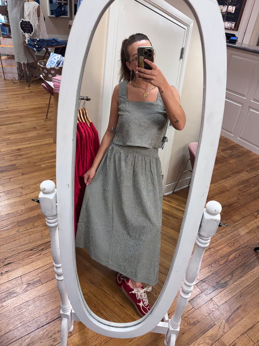 Gingham Skirt Set