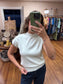 White Mock Neck Knit