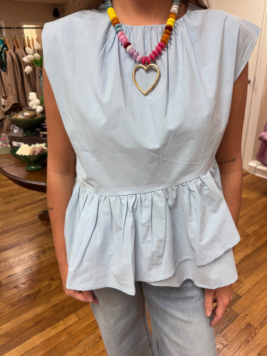 Ruffled Peplum Blouse