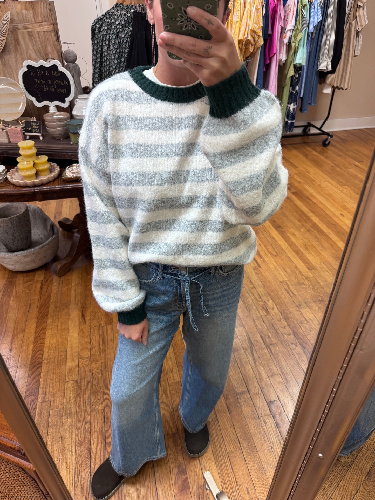 Textured Striped Sweater